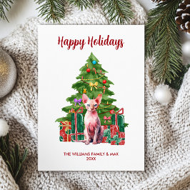 スフィンクス猫家族のクリスマス シーズンカード
