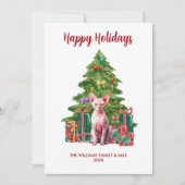 スフィンクス猫家族のクリスマス シーズンカード (正面)