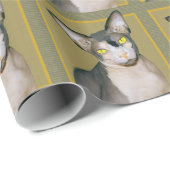 スフィンクス猫忍者ブラウン紙 ラッピングペーパー (ロールコーナー)