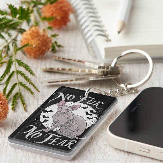 スフィンクス猫美しいオンハロウィン キーホルダー (正面右)