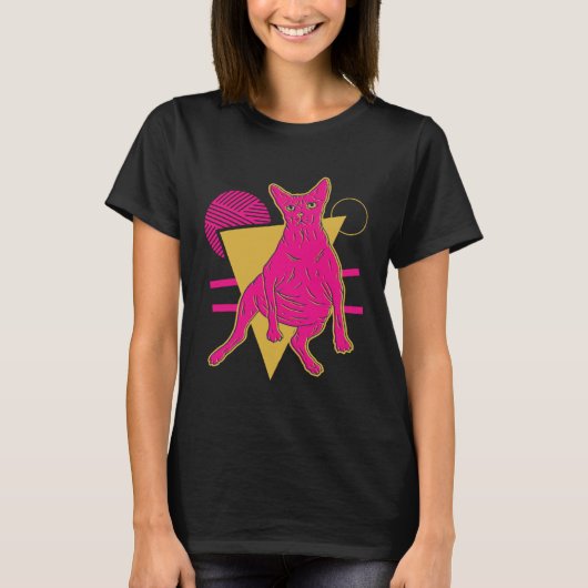 スフィンクス猫 キティ 子猫 Tシャツ (正面)