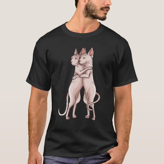スフィンクス猫 ヘアレス猫 オーナー Tシャツ (正面)