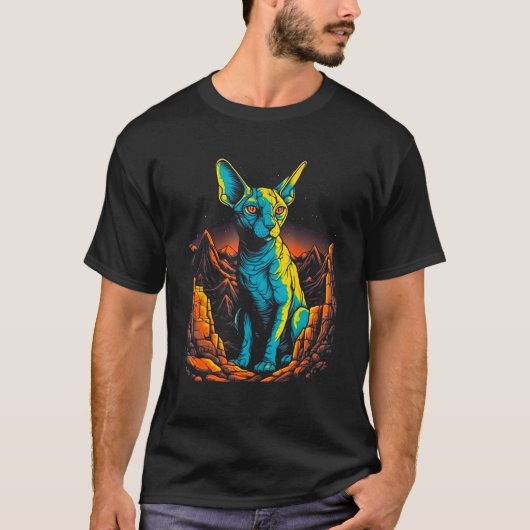スフィンクス猫 1 Tシャツ (正面)