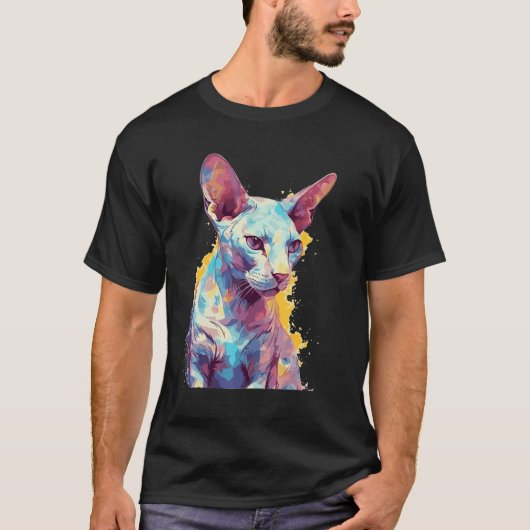 スフィンクス猫 1 Tシャツ (正面)