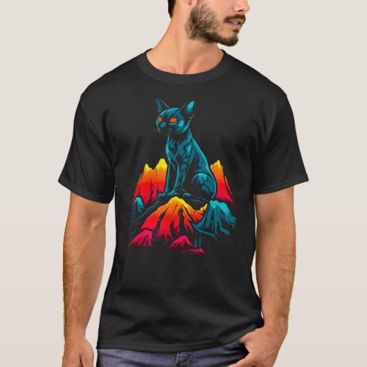 スフィンクス猫 Tシャツ (正面)