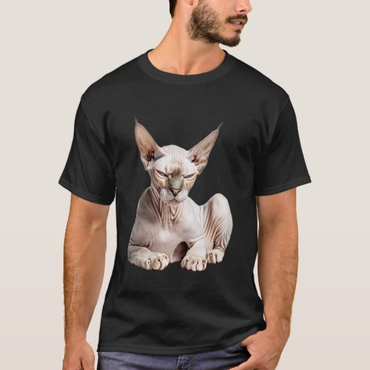 スフィンクス猫 Tシャツ (正面)