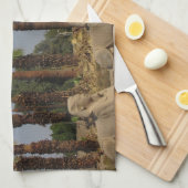 スフィンクス茶タオル通り キッチンタオル (四つ折り)