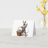 スフィンクス イースター ダウンロード可能なグリーティングカード カード (黄色い花)