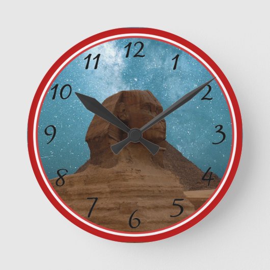 スフィンクス：エジプト時計 ラウンド壁時計 (正面)