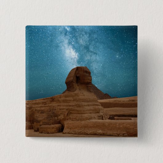 スフィンクス：エジプト 缶バッジ (正面)