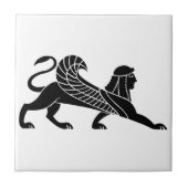 スフィンクス、ギリシャレリーフ、 浮き彫りデザイン タイル (正面)