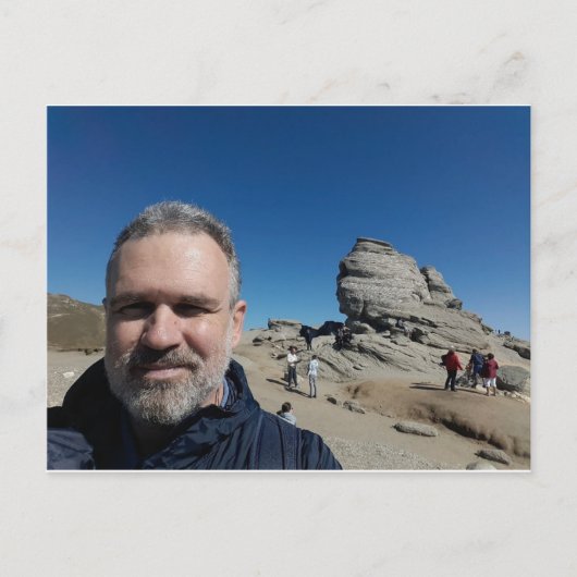 スフィンクス、ブセギ山脈、ルーマニア(デザイン#2) ポストカード (正面)