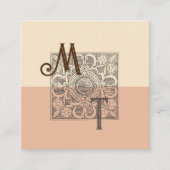 スフィンクス・ルネッサンス・バロック・ベージュ スクエア名刺 (正面)