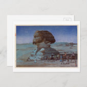 スフィンクス(夜)、スフィンクス（夜）、吉田博志、ウッドカット ポストカード (正面/裏面)