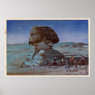 スフィンクス(夜), Sphinx(Night), Hiroshi Yoshida, Woodcut ポスター