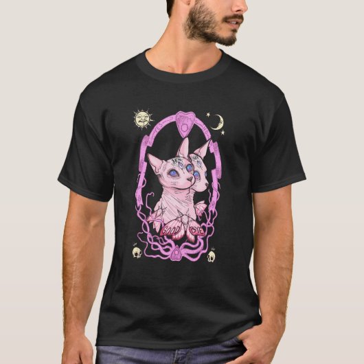 スフィンクス 猫 はい いいえ さようなら Tシャツ (正面)