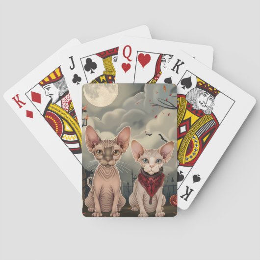 スフィンクス 猫 ハロウィン スプーキー トランプ (裏面)