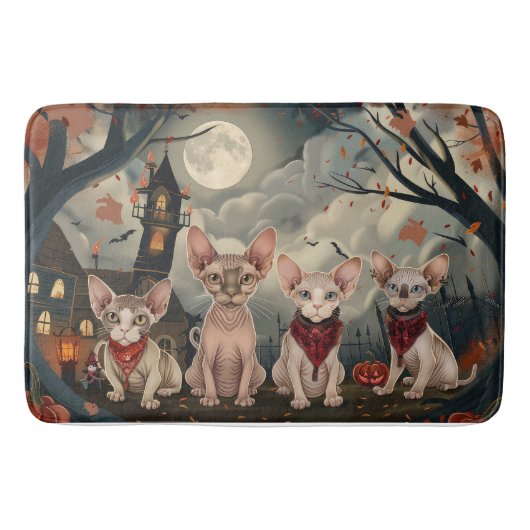 スフィンクス 猫 ハロウィン スプーキー バスマット (正面)