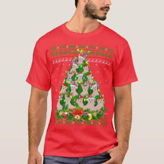 スフィンネコクリスマス照明ツリースフィンキャット醜いキリスト Tシャツ