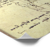 スフォルツァ馬の鋳物ピットのスケッチ ポスター (角)