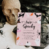 スプキーなピンクのハロウィーン誕生日パーティー2 招待状