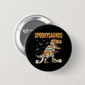 スプキーサウルス不気味ハロウィーンTレックス恐竜 缶バッジ (正面&裏面)