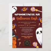 スプキー幽霊のよく出るブハウスハロウィーンbashパーティー 招待状 (正面)
