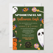 スプキー幽霊のよく出るブハウスハロウィーンbashパーティー 招待状 (正面)