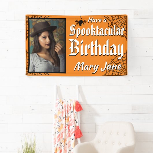 スプクトカキュラハロウィーンフォト誕生日 横断幕 (インサイチュ)