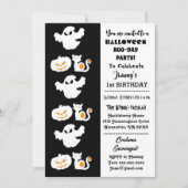 スプクトカキュラーハロウィーンカボチャBoo 1st Birthday 招待状 (正面)