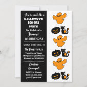 スプクトカキュラーハロウィーンカボチャBoo 1st Birthday 招待状 (正面)