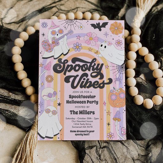 スプクトカキュラーハロウィーンキュート幽霊パーティー 招待状
