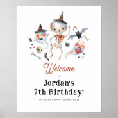 スプクトカキュラーハロウィーン誕生日パーティー歓迎サイン ポスター (正面)