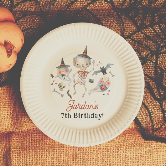 スプクトカキュラーハロウィーン誕生日パーティー ペーパープレート