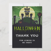 スプクトカキュラーハロウィーン誕生日パーティー 招待状 (裏面)