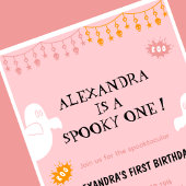 スプクトカキュラーハロウィーン1歳の誕生日招待状 招待状