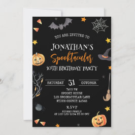 スプクトカキュラーハロウィーン10誕生日キッド誕生日 招待状