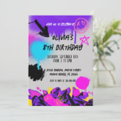 スプグランジレイ絵を描グラフィティ誕生日招待状 招待状 (スタンド正面)