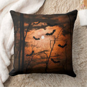 スプコクタクの満月、森とこうもり クッション (ブランケット)