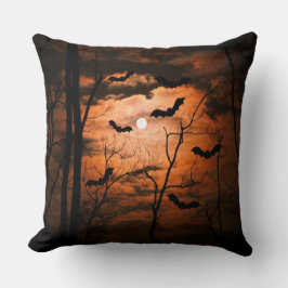 スプコクタクの満月、森とこうもり クッション