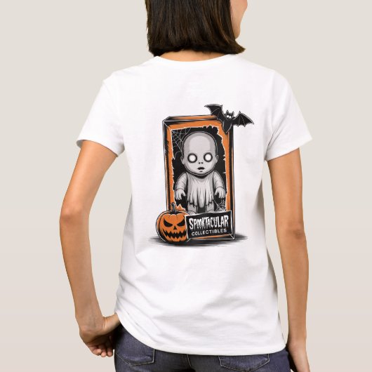 スプコクタクル人形 – ハッピーハローウィン Tシャツ (裏面)