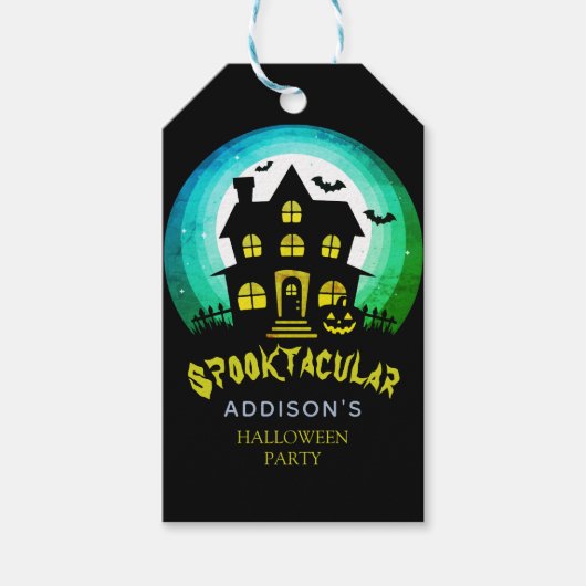 スプタキュラー・スパイキーハウス・ハロウィンパーティー ギフトタグ (正面)