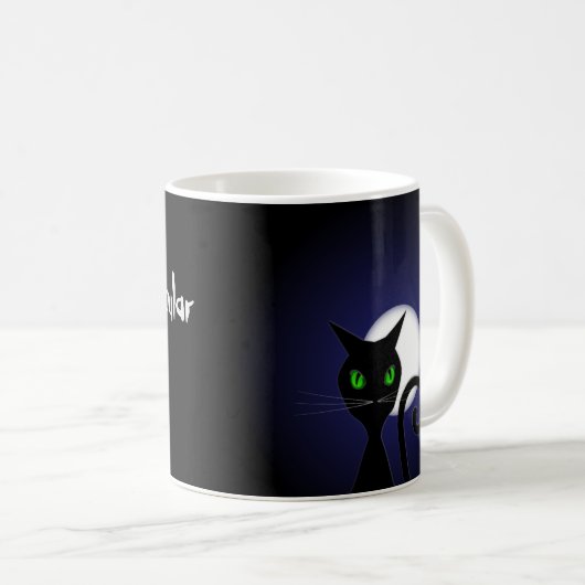 スプタキュラー・ハロウィン・ムーンと猫 コーヒーマグカップ (正面右)
