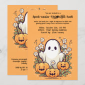スプックの手の込んだハロウィーンのバッシュ! 招待状 (正面/裏面)