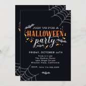 スプックタキュラダーク幽霊のよく出るハウスハローウィンパーティ 招待状 (正面/裏面)