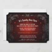 スプックタキュラ夕べオブおもしろいハロウィン招待状 招待状 (裏面)
