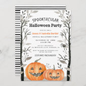 スプックタクラハロウィンパンプキンコスチュームパーティー  招待状 (正面/裏面)