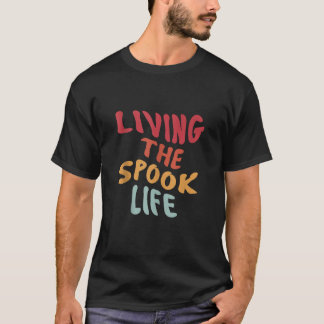 スプックライフの生おもしろい活不気味幽霊ベイトデシ Tシャツ