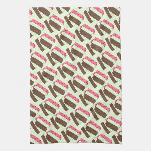 スプマニイタリアンゲラトアイスクリームデザートスプマーン キッチンタオル (縦)