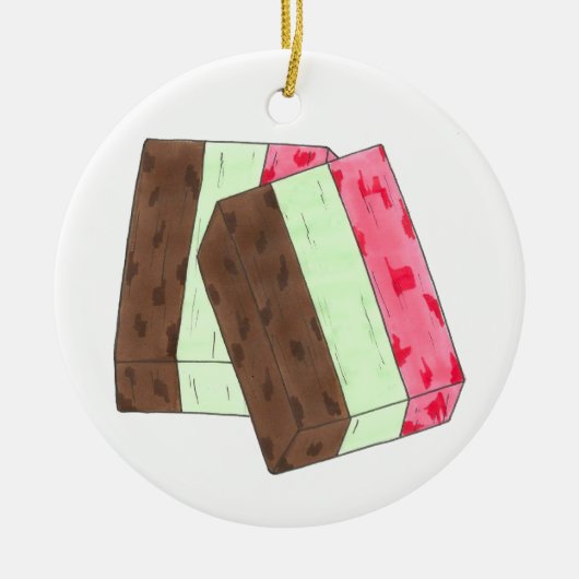 スプマニイタリアンゲラトアイスクリームデザートスプマーン セラミックオーナメント (正面)